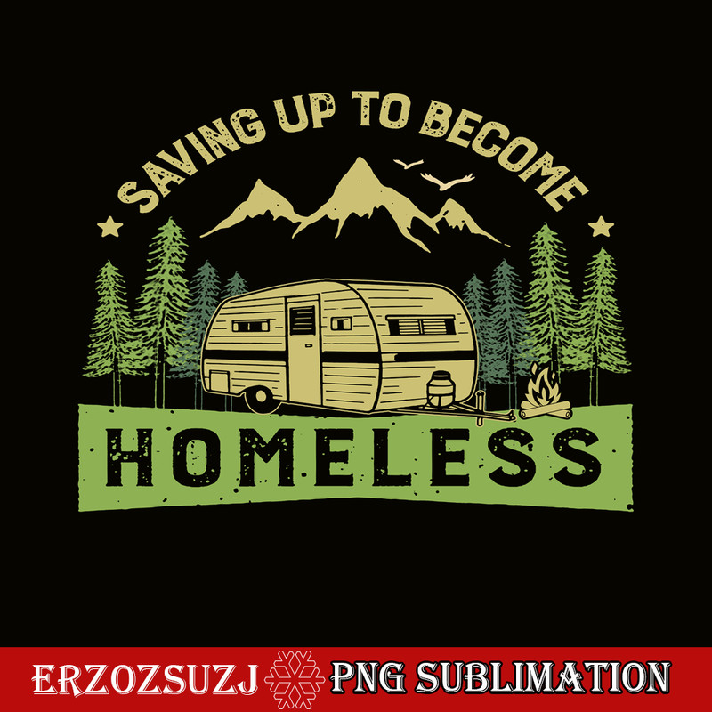 CAMP07112382-Saving Up To Become Homeless PNG Camping PNG Green Retro Forest PNG.png
