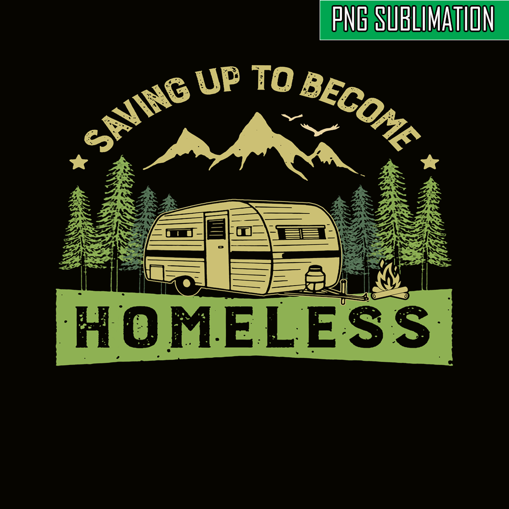 CAMP07112382-Saving Up To Become Homeless PNG Camping PNG Green Retro Forest PNG.png