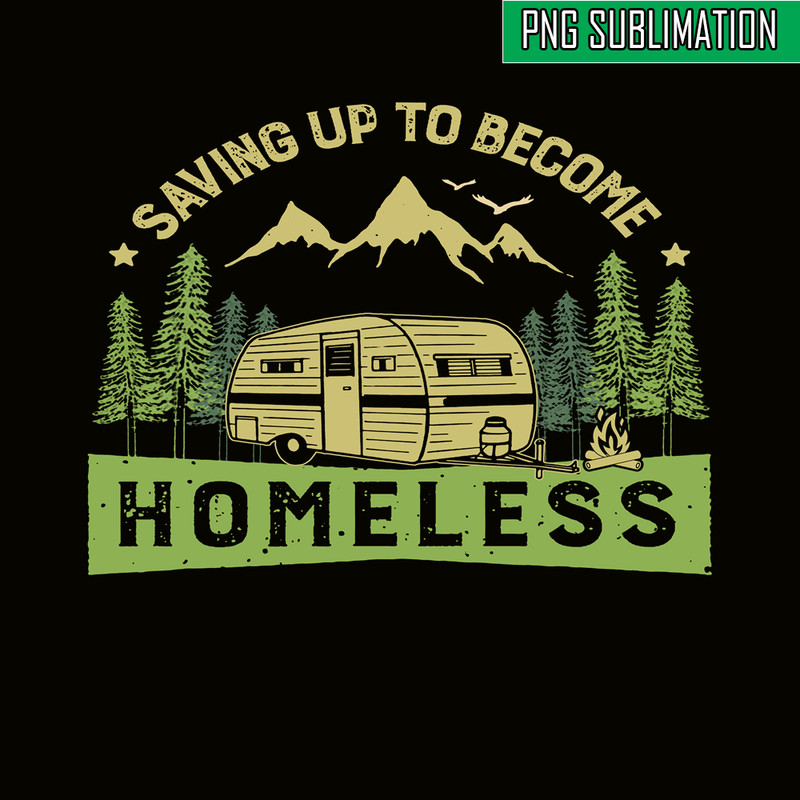 CAMP07112382-Saving Up To Become Homeless PNG Camping PNG Green Retro Forest PNG.png