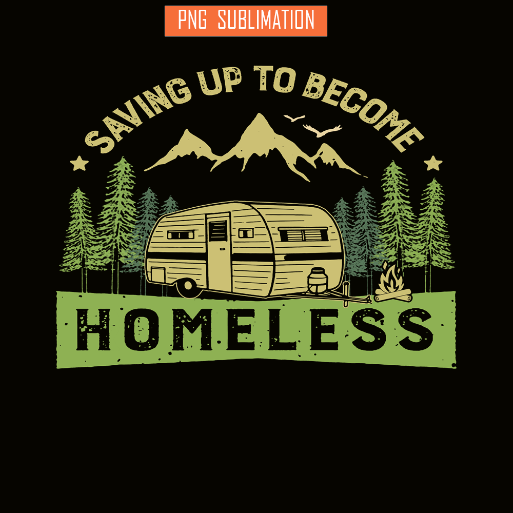 CAMP07112382-Saving Up To Become Homeless PNG Camping PNG Green Retro Forest PNG.png