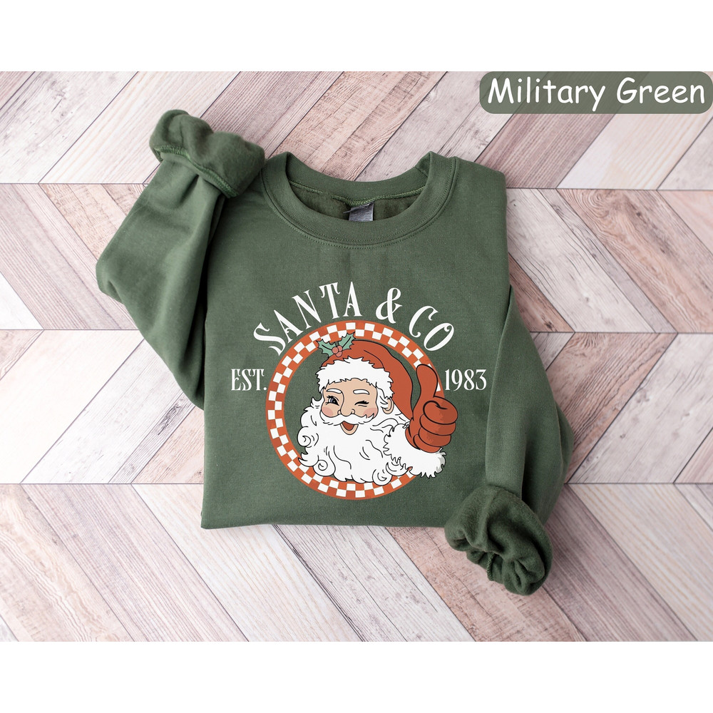 Retro Santa Sweatshirt, Vintage Santa Sweatshirt, Christmas Sweatshirt For Women, Holiday Shirt,Retro Christmas Santa,Holiday Clothing Women.jpg