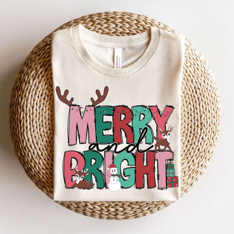 Christmas png, Merry And Bright png, Retro Christmas png, Christmas Sublimation, Sublimation Design, png sublimation, png for shirt.jpg