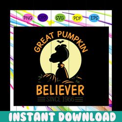 great pumpkin believer since 1966, snoopy, snoopy svg, snoopy gift,halloween, halloween svg, halloween gift, happy hallo
