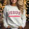 Jesus Is The Reason For The Season Sweatshirt, Christmas Christian Gift, Christmas Jesus Shirt, Pink Leopard Christmas Sweatshirt, Xmas Gift.jpg