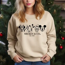 mickey co sweatshirt, unisex sweatshirt, crewneck sweatshirt, disney sweatshirts, oversized sweatshirts, mickey and fri