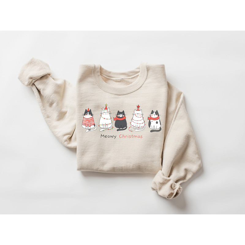 Meowy Christmas Sweatshirt,Happy Cat Year Shirt,Funny Christmas Cat Shirt,Cat Christmas Sweatshirt,Cats Sweatshirt,Cat Lover Christmas Shirt.jpg
