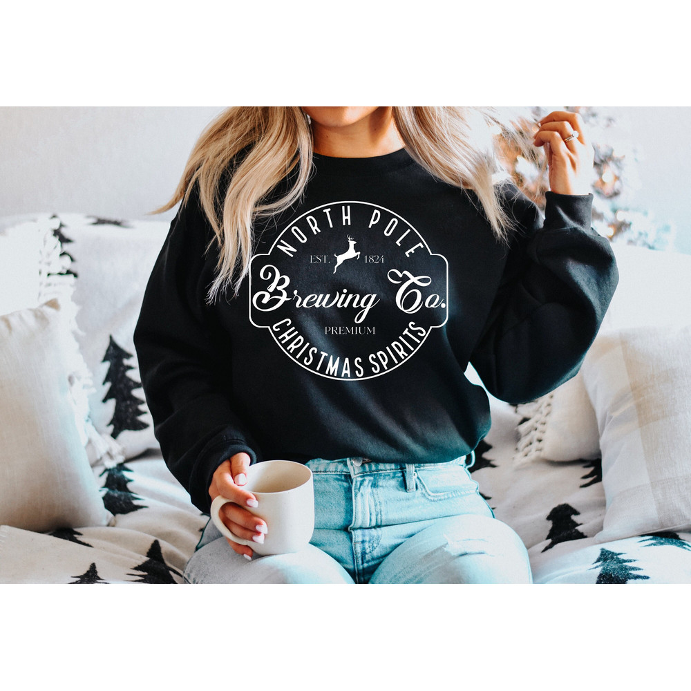 North Pole Brewing Co Shirt, Premium Christmas Spirits, Christmas Tee, Christmas Gift, Christmas Brewing Co, Cool Reindeer Tee.jpg