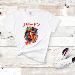 charizard tee, gift idea present for him for her, pokemon lover gift-1
