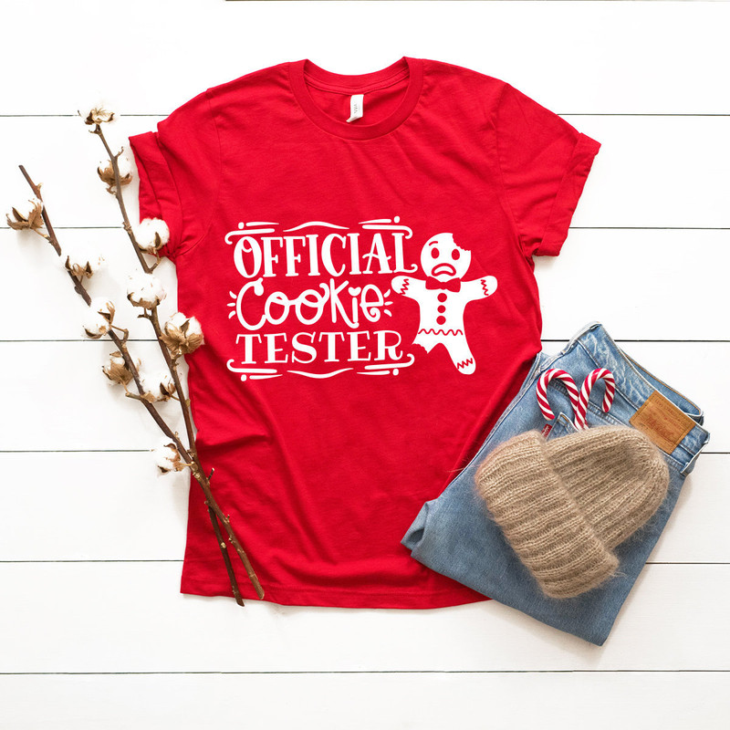 Christmas T Shirt, Offical Cookie Tester Shirt, Christmas Shirts, Funny Cookie Shirt, Christmas Gift, Funny Christmas Tee, Holiday T Shirt.jpg