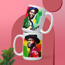 gary clark jr mug color portrait coffee music guitar hero digital art gift gary clark junior 11 15oz - dishwasher and