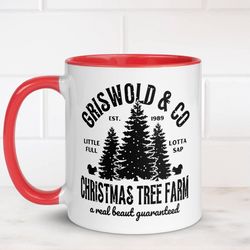 griswold co christmas tree farm 11oz ceramic mug - festive holiday vacation cup - national clark griswold coffee cup.jp