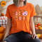 Cute Halloween Shirt, Pumpkin Crewneck Sweatshirt, Trick or Treat Graphic Tees, Gift for Her, Spooky Season Clothing, Women Vneck T-Shirt.jpg