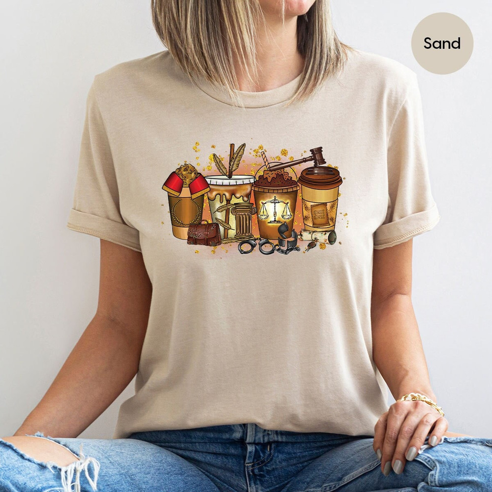 Fall Pumpkin Spice Coffee Court Graphic Tees for Lawyer, Halloween Lawyer Sweatshirt, Trendy Fall Lawyer Gifts, Gifts for Future Lawyer.jpg