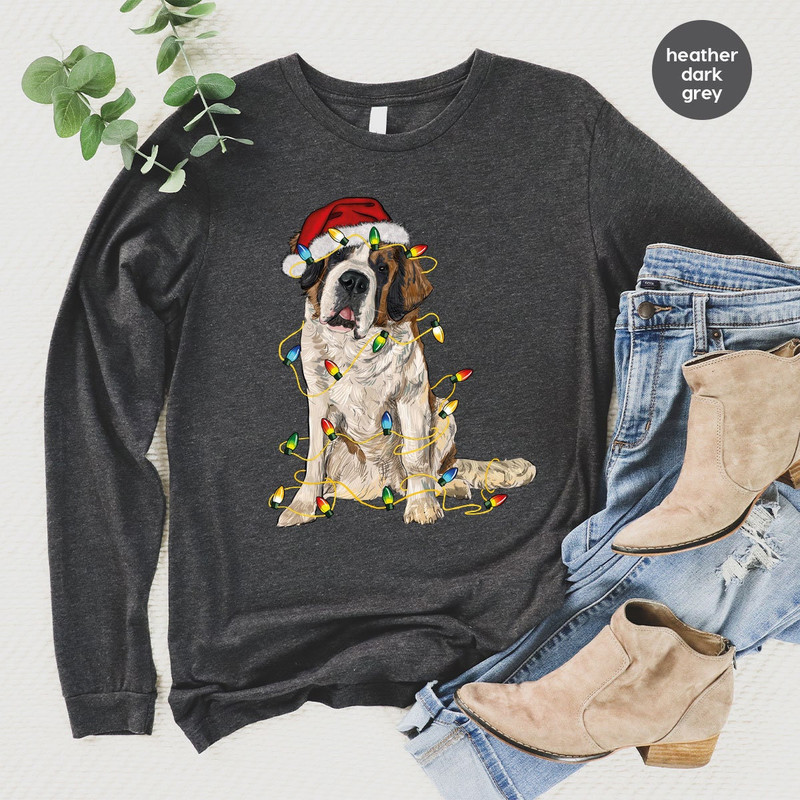 Funny Christmas Dog Hoodies for Dog Mom, Dog Christmas Winter Holiday Long Sleeve Shirts for Dog Owners, Cute Christmas Dog Mom Sweatshirts.jpg