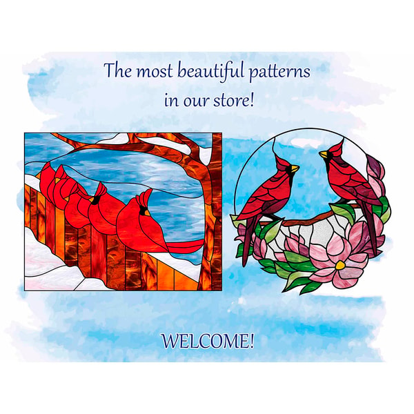 Two Cardinal Stained Glass Pattern Inspire Uplift