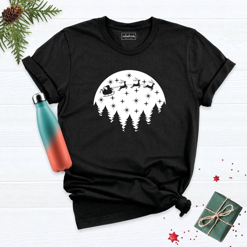 Christmas Deer Shirt, Christmas Gift Shirt, Christmas T-Shirt, Reindeer Shirt, Santa's Reindeer Shirt, Family Christmas Shirt, Cute Deer Tee.jpg