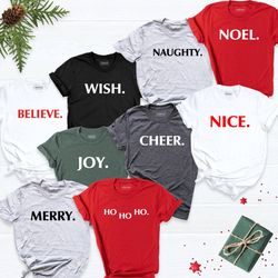 christmas group funny party shirt, christmas words family matching party shirt, personalized party shirt, custom family