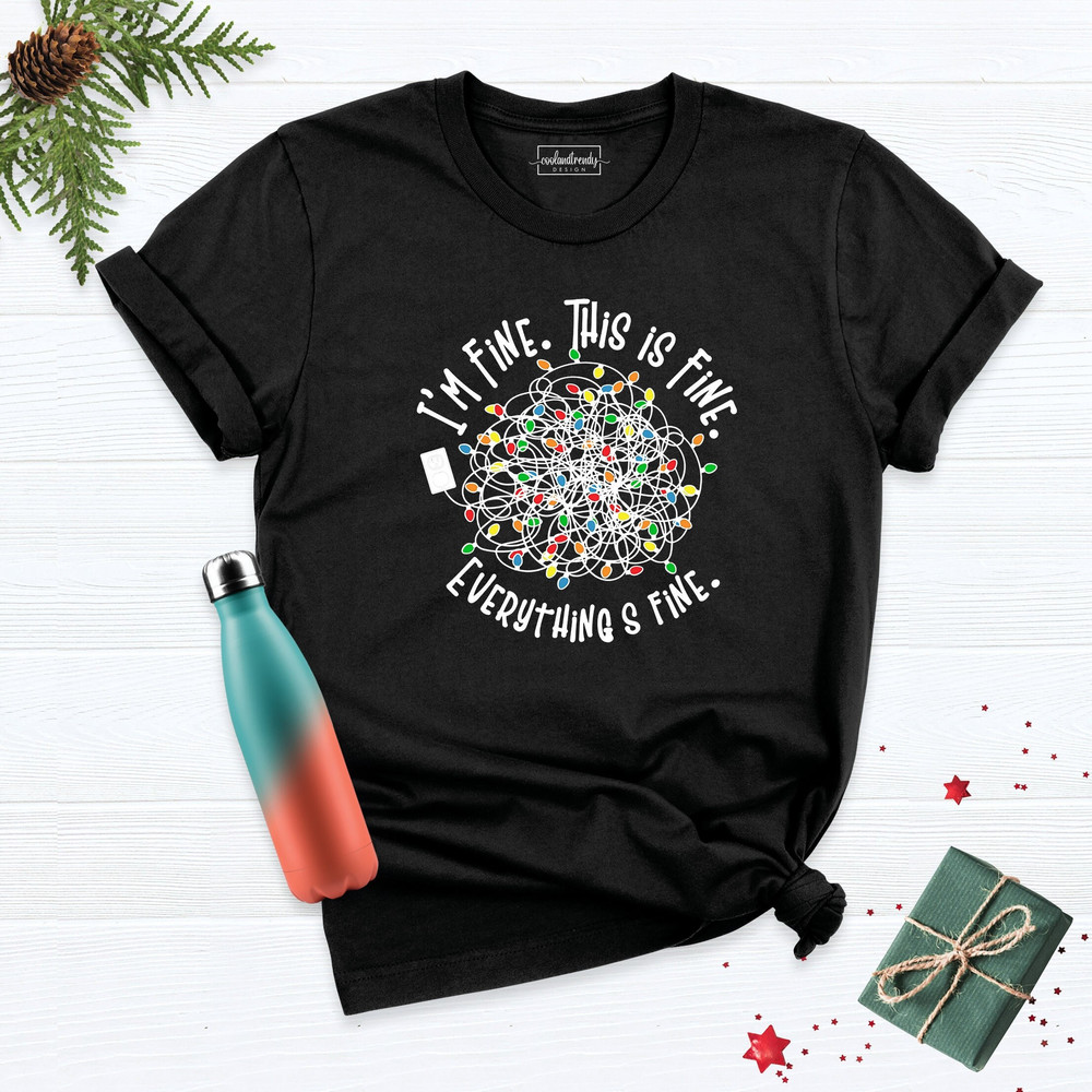 Christmas Light I'm Fine Everything Is Fine Shirt, Christmas Teacher Shirt, Christmas Light Shirt, Christmas Gnomes Shirt, Christmas TShirt.jpg