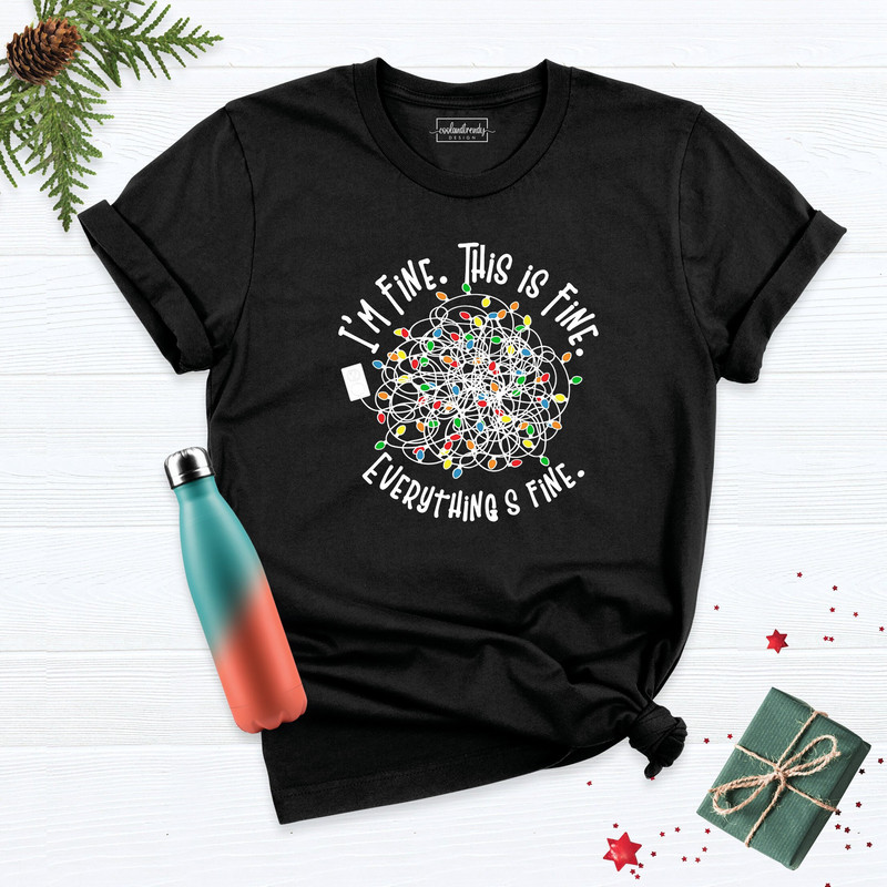 Christmas Light I'm Fine Everything Is Fine Shirt, Christmas Teacher Shirt, Christmas Light Shirt, Christmas Gnomes Shirt, Christmas TShirt.jpg