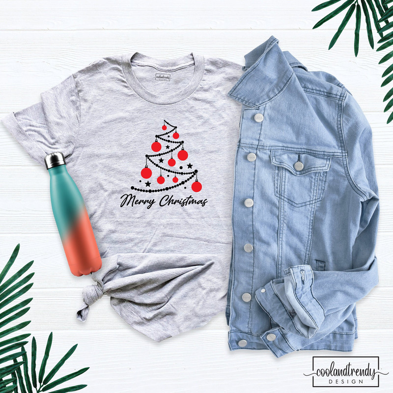 Christmas Lights Tree Shirt, Xmas Party Shirt, Colorful Lights Shirt, Christmas Shirt, Family Matching Christmas Shirt, Christmas Squad Tees.jpg