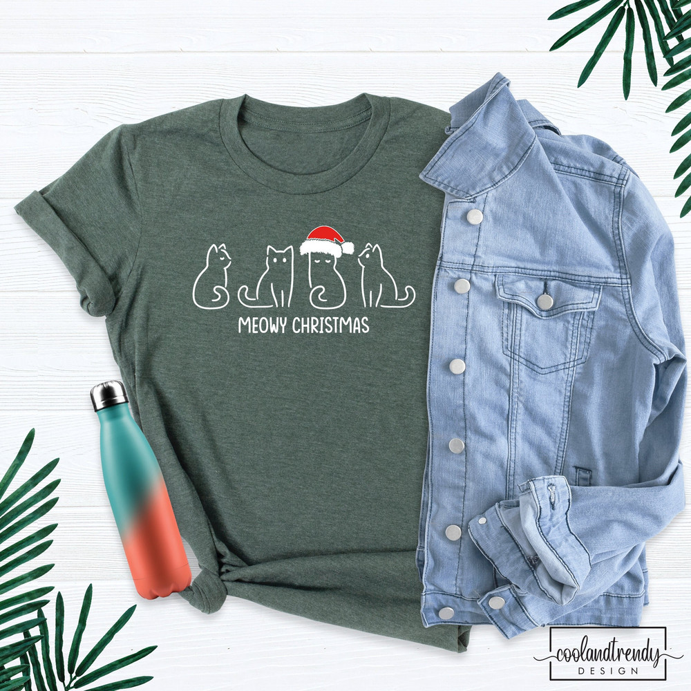 Christmas Meowy Shirt, Christmas Cat Shirt, Catmas Christmas Tee, Meowy Catmas Shirt, Christmas Party Tee, Cat Lover Shirt, Cat Mom Shirt.jpg