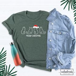 christmas meowy shirt, christmas cat shirt, catmas christmas tee, meowy catmas shirt, christmas party tee, cat lover shi