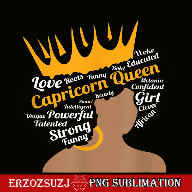 CPB28102386-Zodiac January Birthday PNG Capricorn Queen PNG December Birthday PNG.png