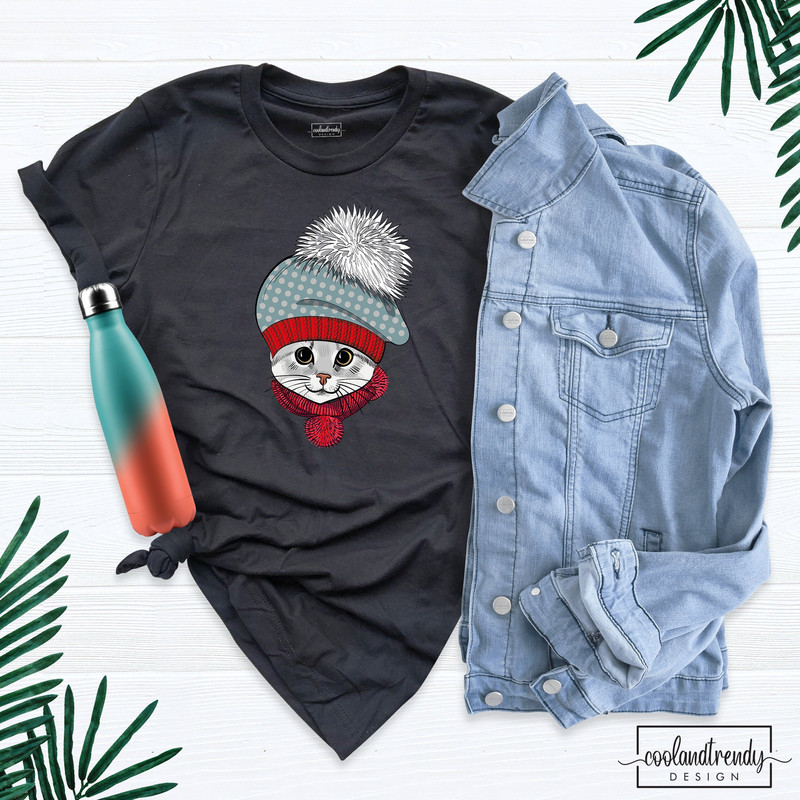 Christmas Shirt, Christmas Cat Shirt, Cat Lover Shirt, Meowy Christmas Shirt, Cute Cat Christmas Shirt, Cat Tree T-Shirt, Cat Mom Shirt.jpg