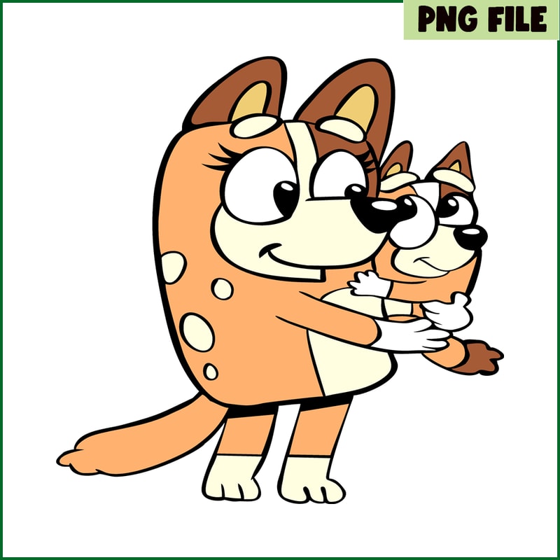 BL22112309-Chilli Heeler And Mom SVG PNG DXF EPS Bluey Family SVG Lovely Movie SVG.png