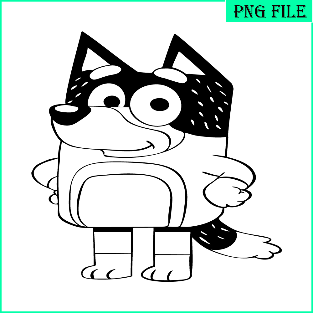 BL22112322-Bluey Black And White SVG PNG DXF EPS Bluey SVG Bluey Movie SVG.png