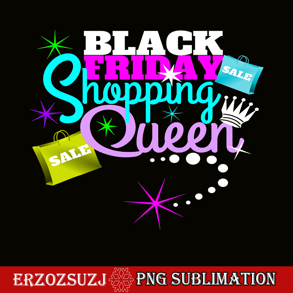 QUE031123106-Black Friday Shopping Queen PNG, Friday Sale PNG, Queen Shopping PNG.png