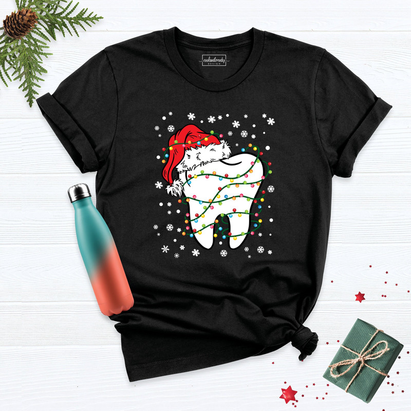 Christmas Tooth Shirt, Christmas Dentist Shirt, Christmas Shirt, Christmas Dentist Student Shirt, Dental Teeth T-Shirt, Xmas Dentist T Shirt.jpg