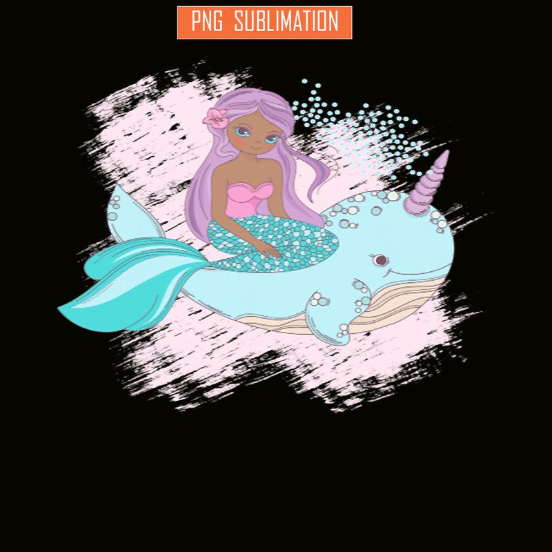 QUE031123107-Black Mermaid PNG, Beautiful And Pretty PNG, Black Queen PNG.png