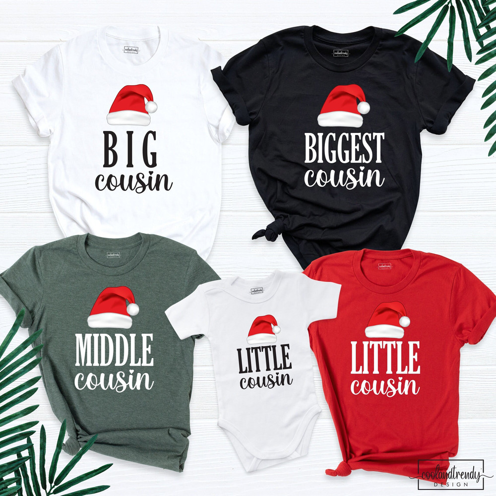 Cousin Crew Christmas Shirts, Family Christmas Shirts, Santa Hat Shirt, Family Matching Christmas Shirt, Kids Christmas Shirt, Christmas Tee.jpg