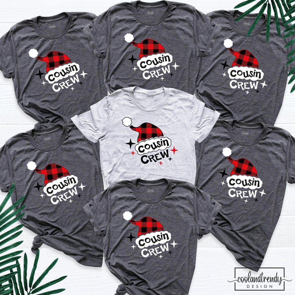 Cousin Crew Hats Christmas Shirts, Matching Cousin Christmas Tshirt, Christmas Party Tee, Cousin Crew Shirt, Family Matching Christmas Shirt.jpg