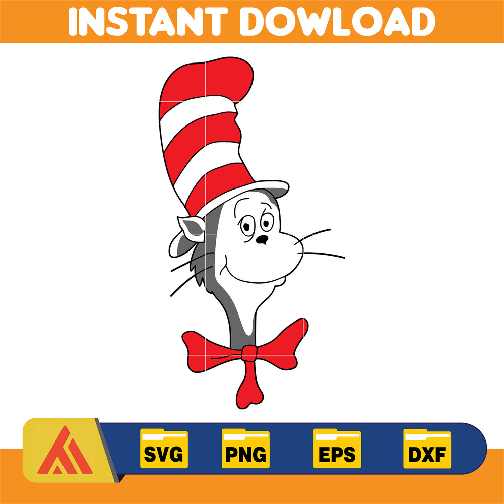 Dr Seuss Svg, Cat In The Hat SVG, Dr Seuss Hat SVG, Green Eggs And Ham Svg, Dr Seuss for Teachers Svg, Cricut, Thing Svg (374).jpg