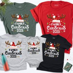 deer family matching shirt, deer christmas shirt, 2023 christmas family shirt, family christmas shirt, matching xmas tee