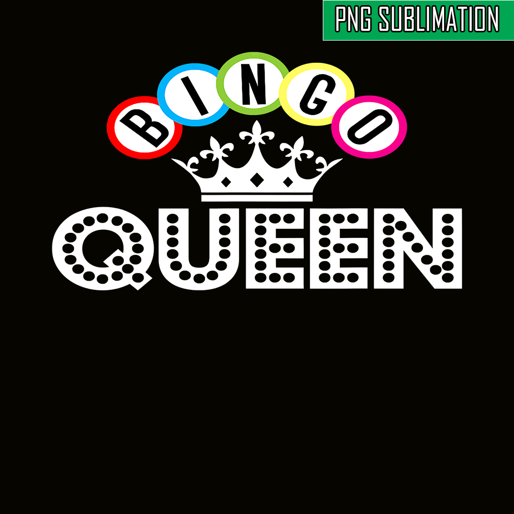 QUE03112351-Bingo Queen PNG, Bingo Balls PNG, Crown Queen PNG.png