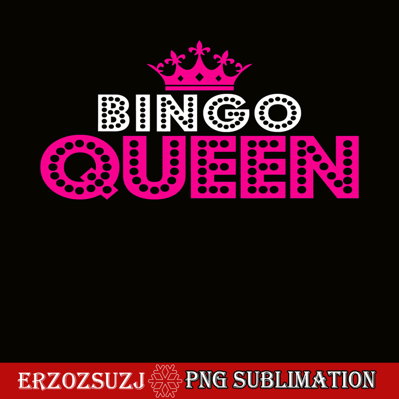 QUE03112355-Bingo Queen Pink PNG, Bingo Balls PNG, Crown Queen PNG.png