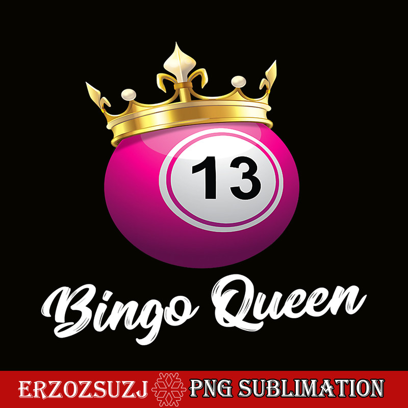 QUE03112357-Bingo Queen 13 PNG, Bingo Balls PNG, Crown Queen PNG.png