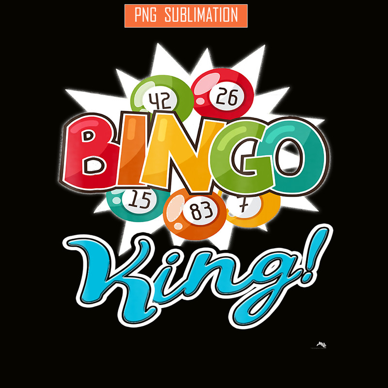 QUE03112354-Bingo King PNG, Bingo Balls PNG, Crown King PNG.png