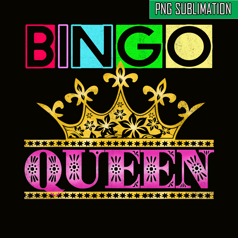 QUE03112358-Bingo Balls Queen PNG, Bingo Balls PNG, Crown Queen PNG.png