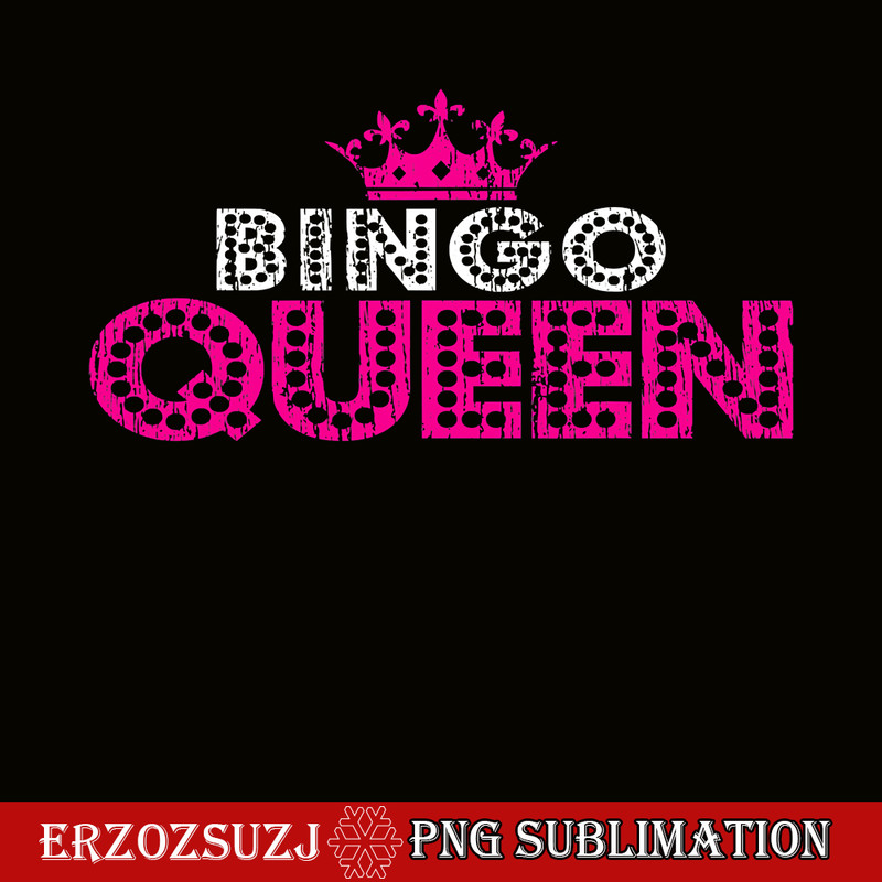 QUE03112361-Bingo Queen Pink Crown PNG, Bingo Balls PNG, Crown Queen PNG.png