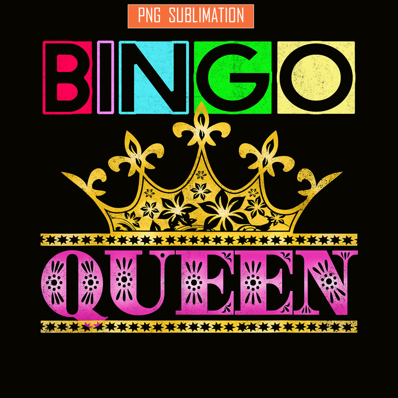 QUE03112358-Bingo Balls Queen PNG, Bingo Balls PNG, Crown Queen PNG.png