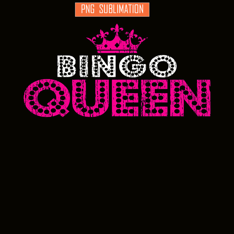 QUE03112361-Bingo Queen Pink Crown PNG, Bingo Balls PNG, Crown Queen PNG.png