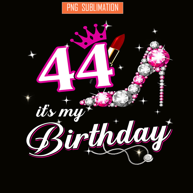 QUE03112364-It My Birthday 44 PNG, Happy Birthday PNG, Crown Queen PNG.png