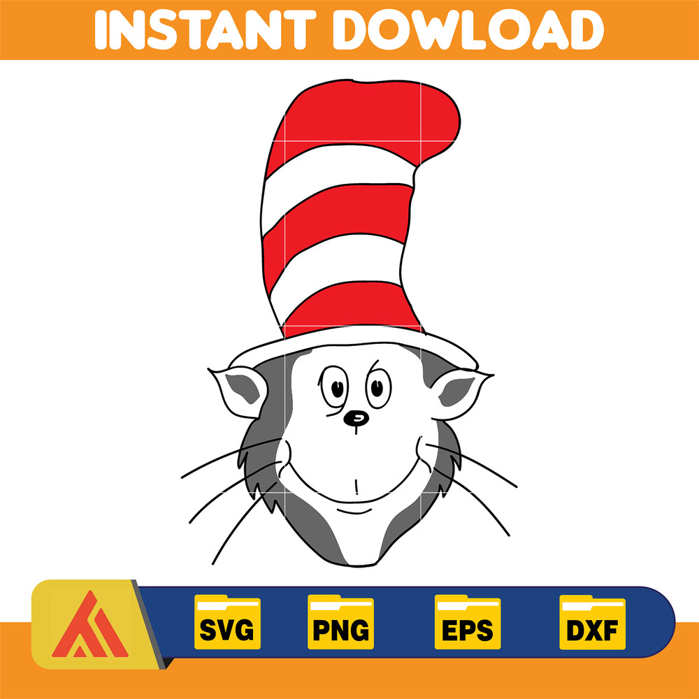 Dr Seuss Svg, Cat In The Hat SVG, Dr Seuss Hat SVG, Green Eggs And Ham Svg, Dr Seuss for Teachers Svg, Cricut, Thing Svg (418).jpg