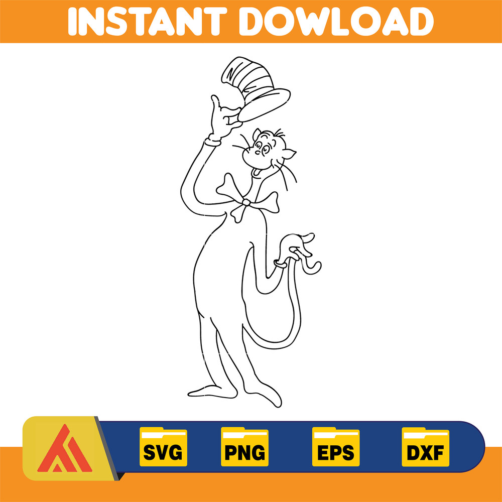 Dr Seuss Svg, Cat In The Hat SVG, Dr Seuss Hat SVG, Green Eggs And Ham Svg, Dr Seuss for Teachers Svg, Cricut, Thing Svg (420).jpg
