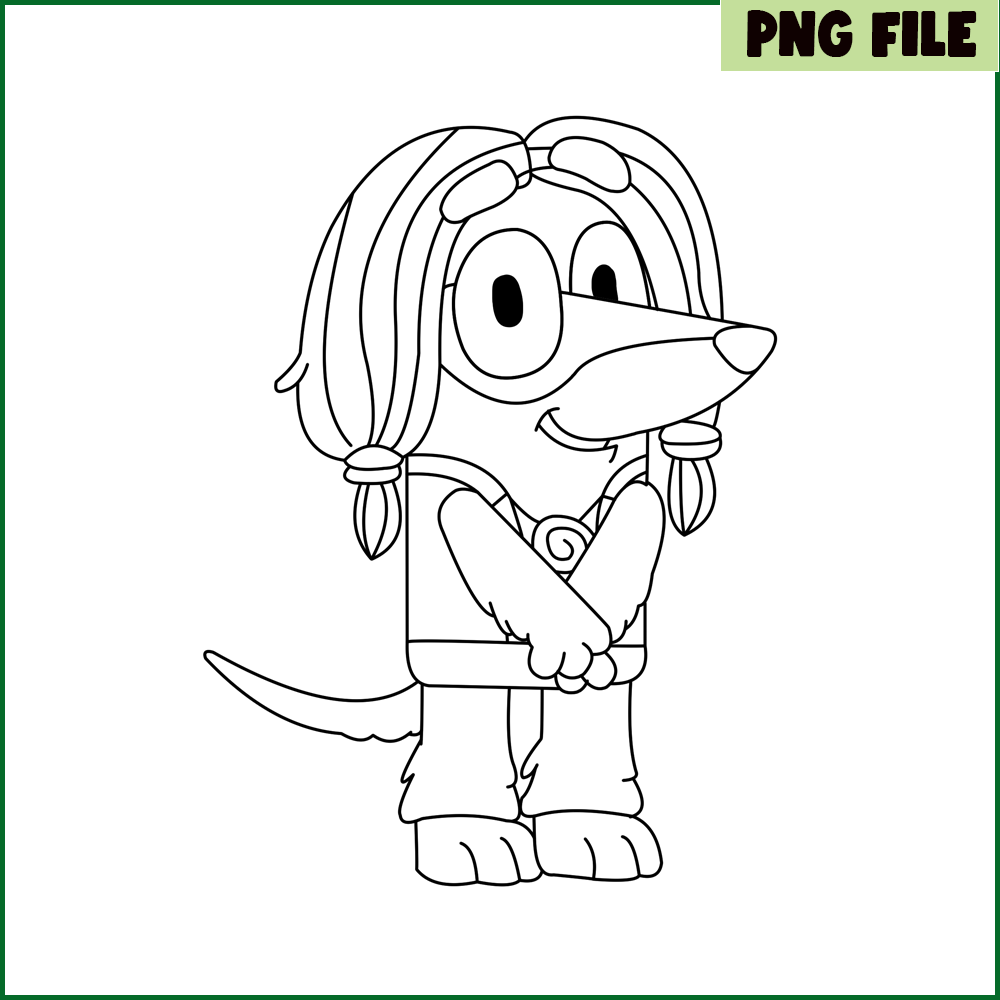 BLP22112361-Indy Line PNG Indy Bluey PNG Bluey Characters PNG.png