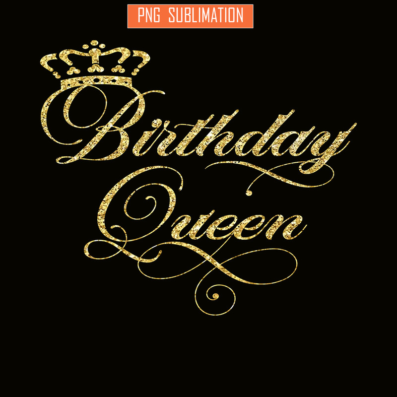 QUE03112389-Birthday Queens Gold PNG, Happy Birthday PNG, Crown Queen PNG.png